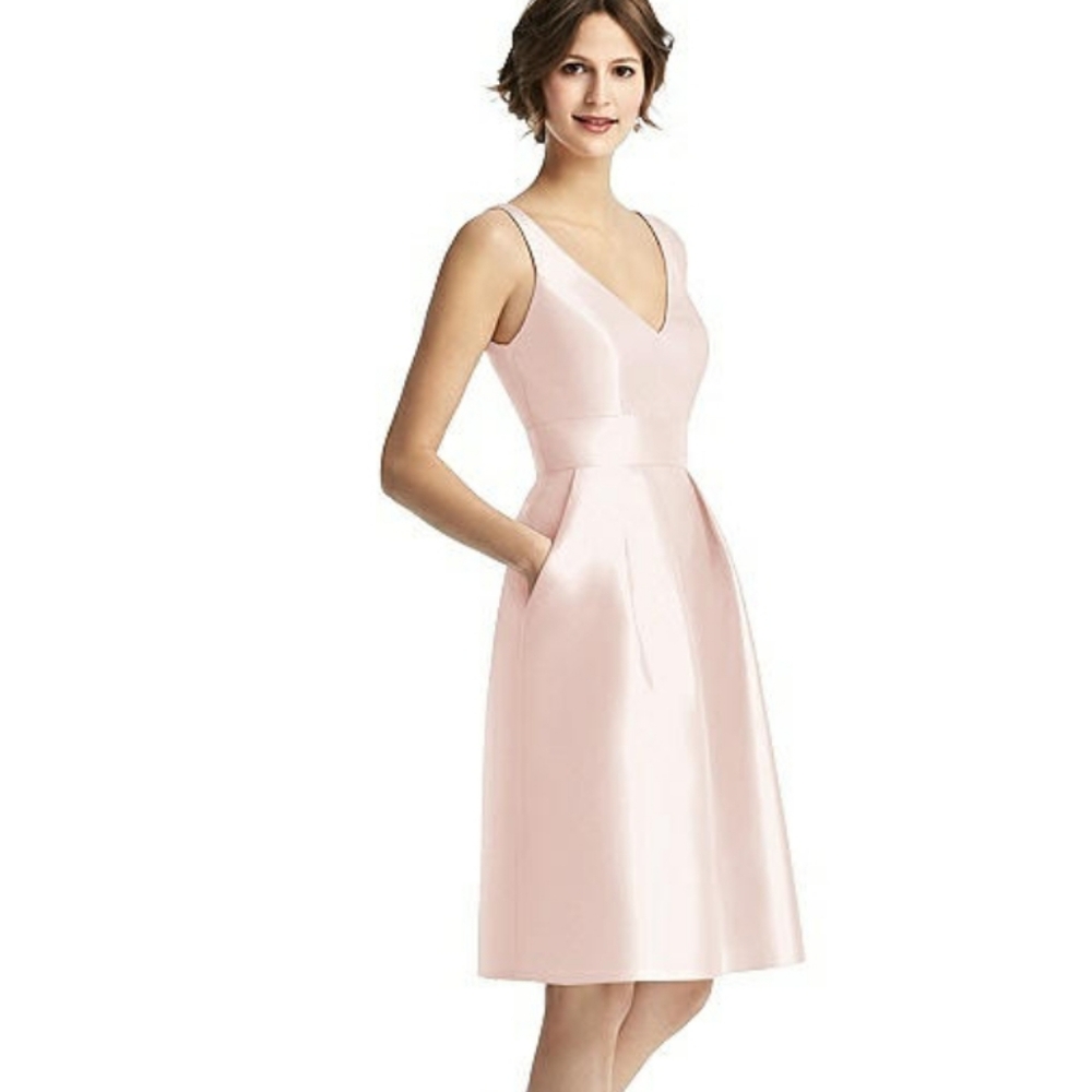 ALFRED SUNG Pink Sleeveless Dress